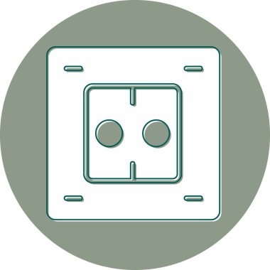 güç soketi simgesi, vektör çizim 