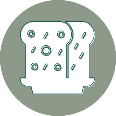 Ekmek düzlüğü simgesi, basit illüstrasyon