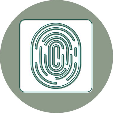 Parmak izi simgesinin vektör illüstrasyonu