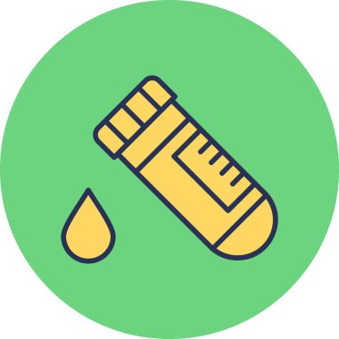 Test tübü simgesinin vektör illüstrasyonu 