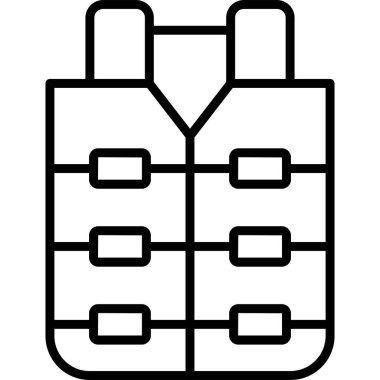 Can yeleği web simgesi basit illüstrasyon