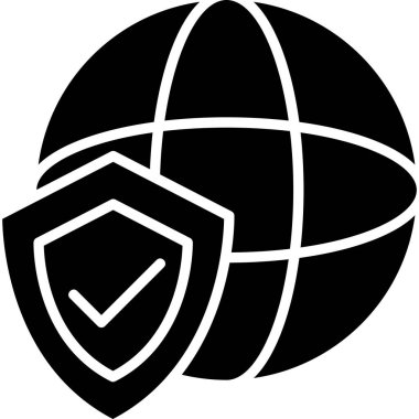 Koruma çizgisi simgesi, vektör illüstrasyonu