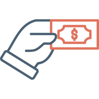 Tazminat. Web simgesi basit illüstrasyon