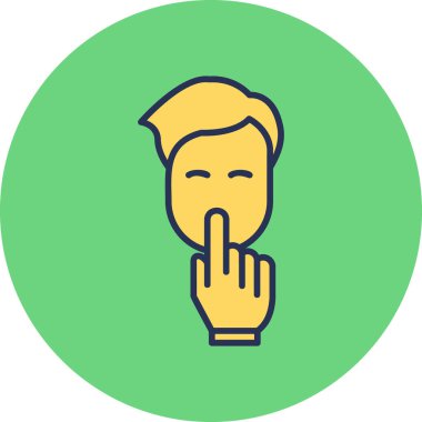 Sessizlik! Web simgesi basit tasarım