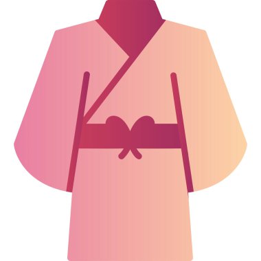 Yukata. Web simgesi vektör illüstrasyonu 