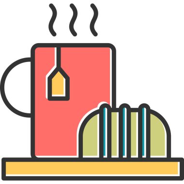 Kahve molası ikonu, modern tasarım illüstrasyonu