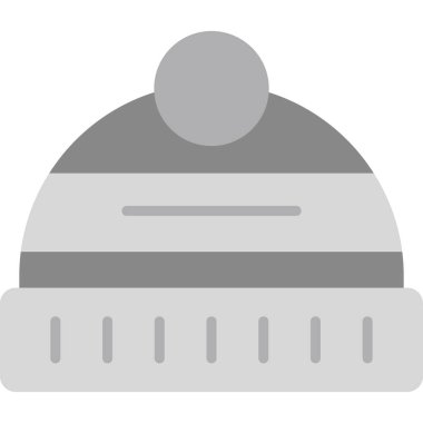 Kış Şapkası. Web simgesi basit illüstrasyon