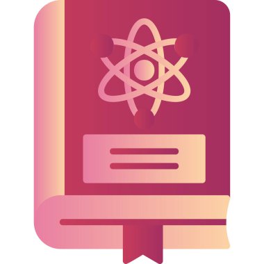 Fizik kitabı modern simge, vektör illüstrasyonu