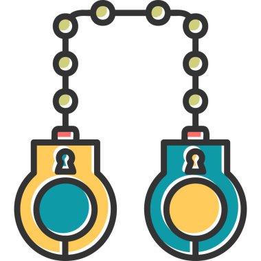 kelepçe ikon vektör illüstrasyonu