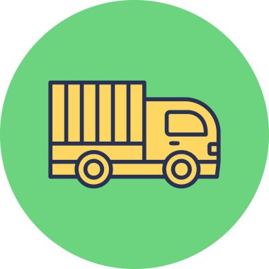delivery truck. simple web illustration
