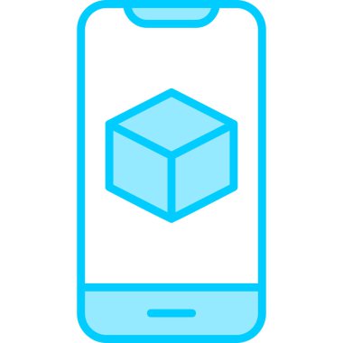 Geliştirilmiş gerçeklik simgesi, modern tasarım illüstrasyonu