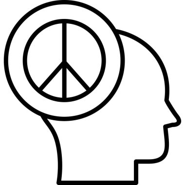 Zihin Barışı simgesi konsepti sembolü