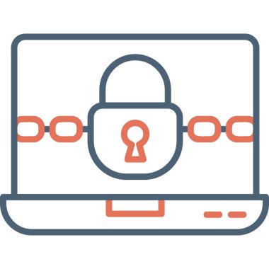 Fidye virüsü. Web simgesi basit illüstrasyon