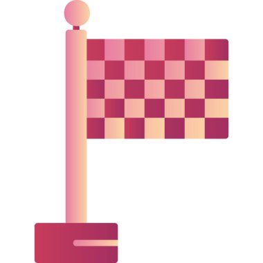 Bayrağı bitir. Web simgesi illüstrasyonu 