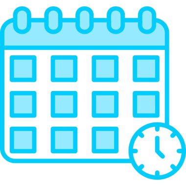 Son teslim tarihi düz vektör illüstrasyon simgesi