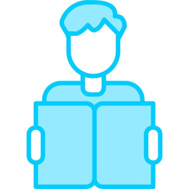 Simge vektör illüstrasyonu öğreniliyor