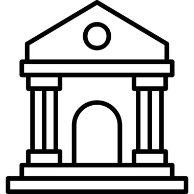 Üniversite binası. Basit resimleme