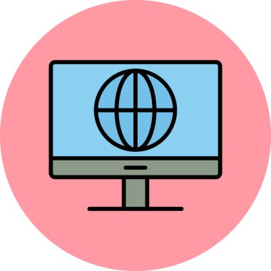 vektör lcd simgesi illüstrasyonu