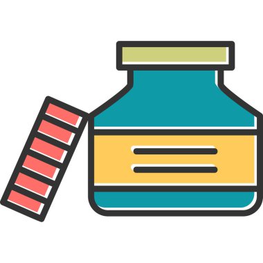 Mürekkep modern simge vektör illüstrasyonu