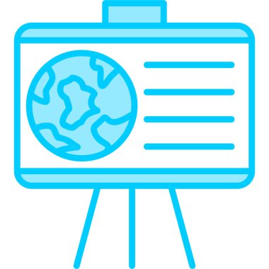 Coğrafya simge vektör çizim