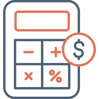 Web hesap makinesi simgesi. vektör illüstrasyonu