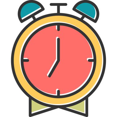 Alarm Saati zamanı, akıllı telefon aygıtının dijital illüstrasyonu 