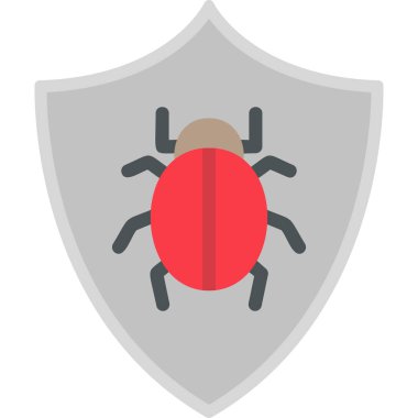 Antivirüs web simgesi basit illüstrasyon