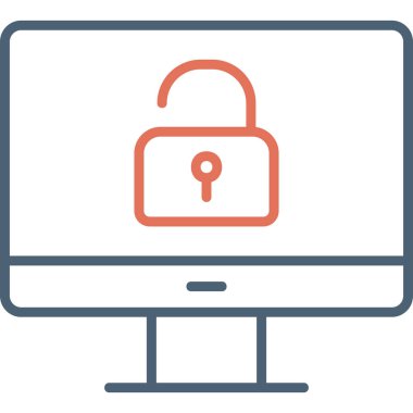 Güvenli olmayan düz vektör simgesi