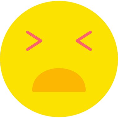 Emoji yüzü, acı, acı illüstrasyon. 