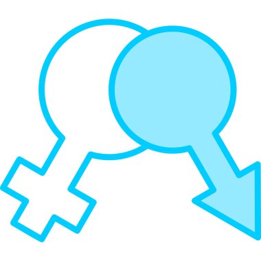 Cinsiyet modern simge, vektör illüstrasyonu