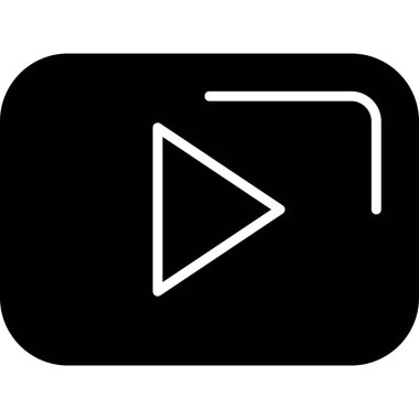 Çal düğmesi modern simge, vektör illüstrasyonu