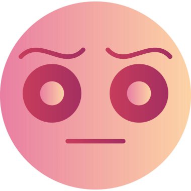 Şaşkın yüz ifadesi, basit web illüstrasyonu