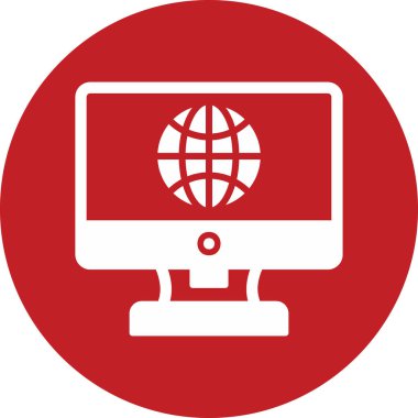 İnternet web simgesi basit illüstrasyon