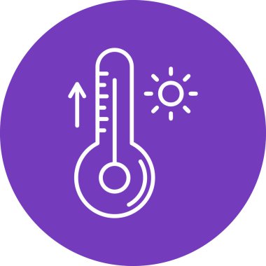 termometre simgesi vektör illüstrasyonu 