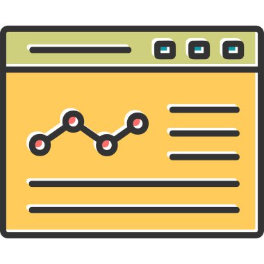 Grafik simgesi vektör illüstrasyonu