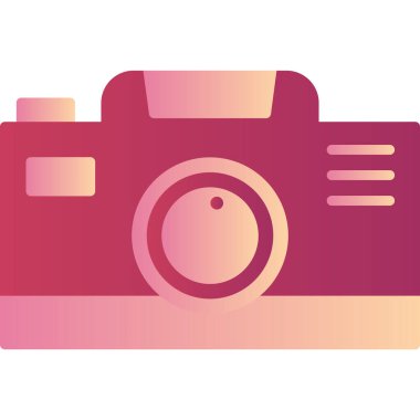 Fotoğraf Kamerası Simgesi. Vektör İllüstrasyonu