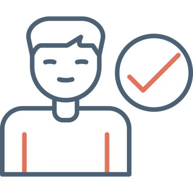 Onaylanmış Aday simgesi vektör illüstrasyonu