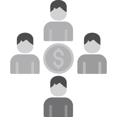 Kitle fonlaması web simgesi basit illüstrasyon