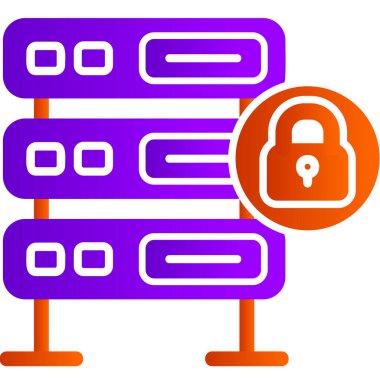 Sunucu. Web simgesi basit illüstrasyon