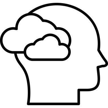 Rüya gören modern simge, vektör illüstrasyonu 