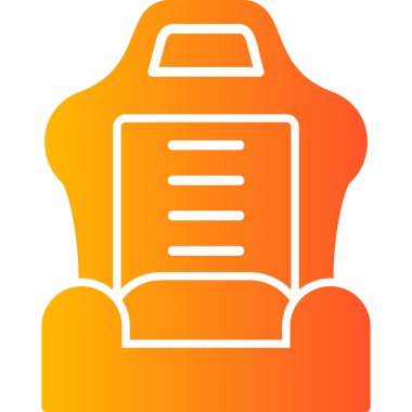 Araba koltuğu modern simge, vektör illüstrasyonu