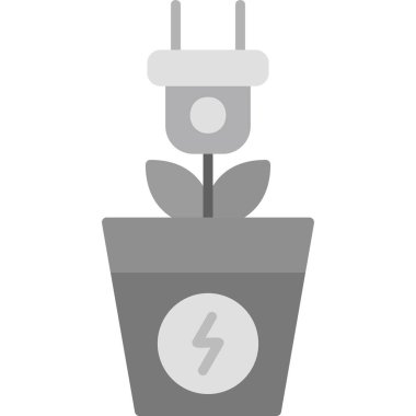 Enerji. Web simgesi basit illüstrasyon