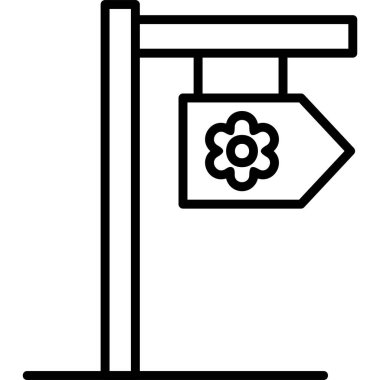 Yönlendirme işaretinin basit web illüstrasyonu 