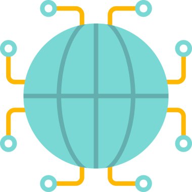 Digtal Dünyası. Web simgesi basit illüstrasyon