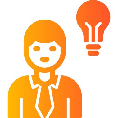 Fikir modern simgesi, vektör illüstrasyonu