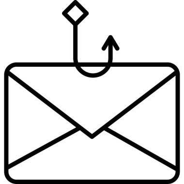 Phishing modern simgesi, vektör illüstrasyonu 