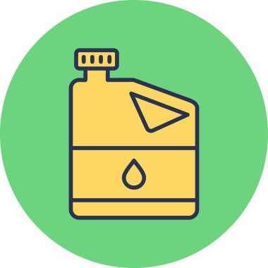 Motor yağı modern simgesi, vektör illüstrasyonu