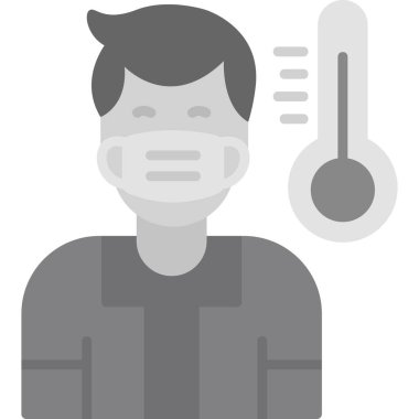 Erkek Ateşi modern simgesi, vektör illüstrasyonu