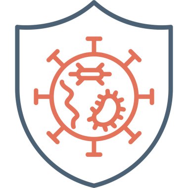 Koruma çizgisi simgesi, vektör illüstrasyonu