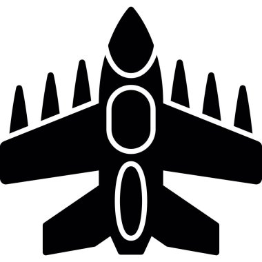 Savaş jeti. Web simgesi vektör illüstrasyonu